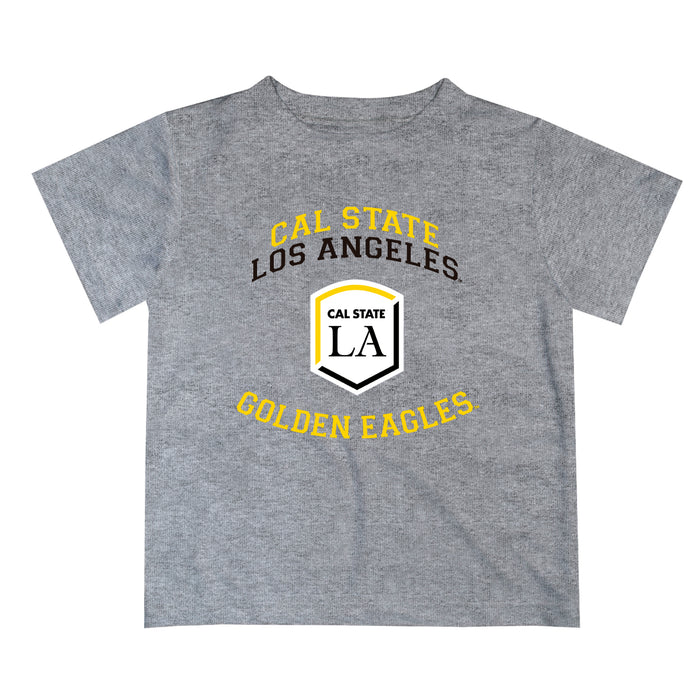 Cal State LA Golden Eagles Vive La Fete Boys Game Day V1 Heather Gray Short Sleeve Tee Shirt