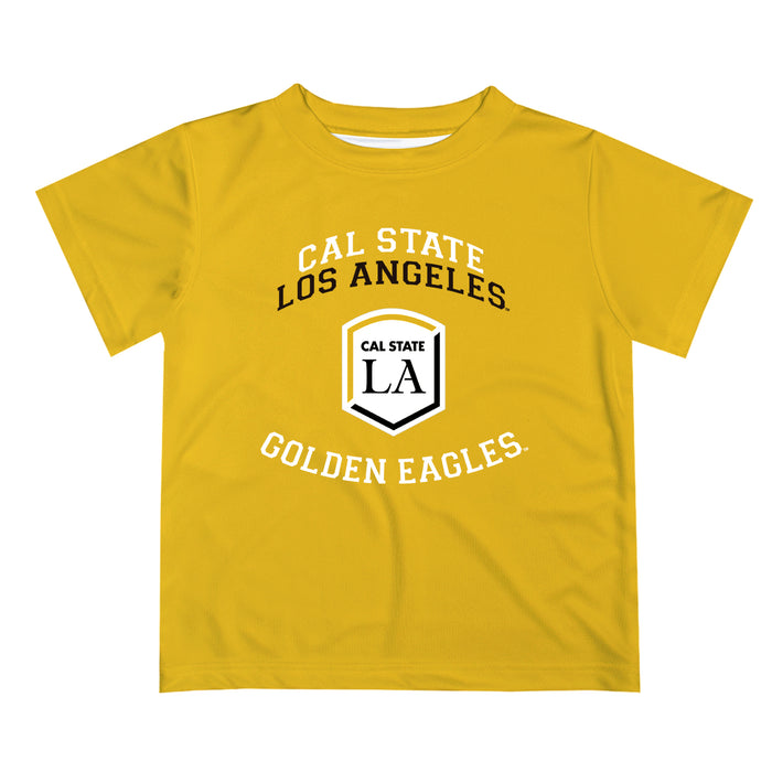Cal State LA Golden Eagles Vive La Fete Boys Game Day V1 Gold Short Sleeve Tee Shirt