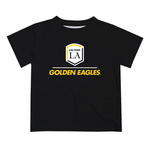 Cal State LA Golden Eagles Vive La Fete Football V1 Black Short Sleeve Tee Shirt