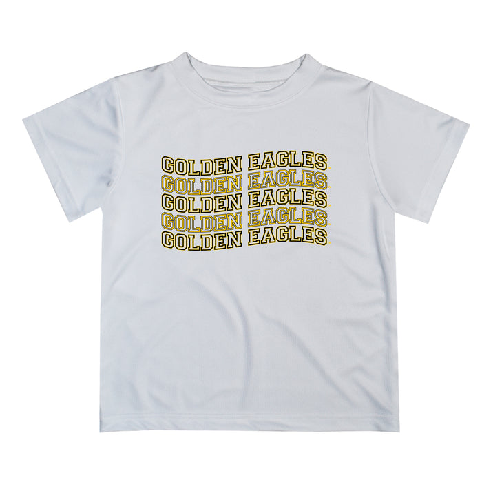 Cal State LA Golden Eagles Vive La Fete  White Art V1 Short Sleeve Tee Shirt