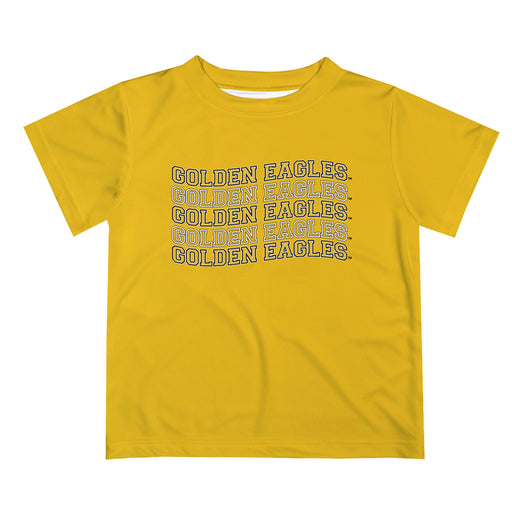 Cal State LA Golden Eagles Vive La Fete  Gold Art V1 Short Sleeve Tee Shirt