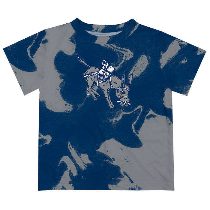 Colorado School of Mines Orediggers Vive La Fete Marble Boys Game Day Blue Short Sleeve Tee