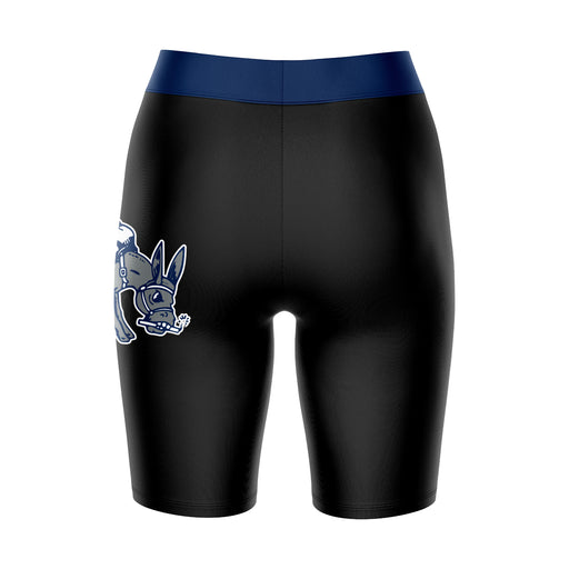 Colorado Mines Orediggers Vive La Fete Game Day Logo on Thigh and Waistband Black and Blue Women Bike Short 9 Inseam - Vive La Fête - Online Apparel Store
