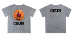 Cal State Univeristy Northridge Matadors CSUN Original Dripping Basketball Heather Gray T-Shirt by Vive La Fete - Vive La Fête - Online Apparel Store