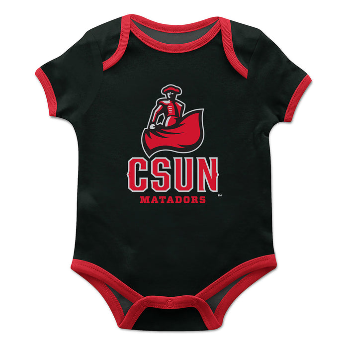 Cal State Northridge Matadors CSUN Vive La Fete Infant Game Day Red Short Sleeve Onesie New Fan Logo and Mascot Bodysuit