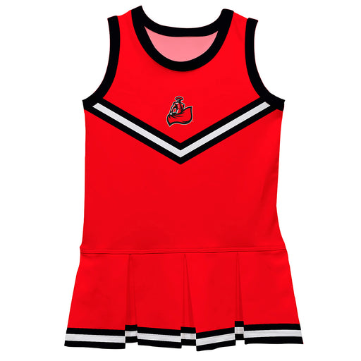 Cal State University Northridge Matadors CSUN Vive La Fete Game Day Red Sleeveless Cheerleader Dress