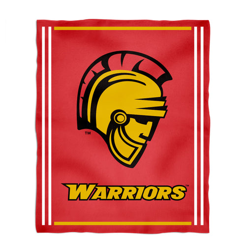 Cal State Stanislaus Warriors CSUSTAN Vive La Fete Kids Game Day Red Plush Soft Minky Blanket 36 x 48 Mascot