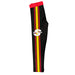 Cal State Stanislaus Warriors CSUSTAN Vive La Fete Girls Game Day Black with Red Stripes Leggings Tights