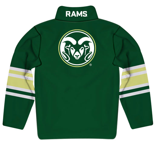 Colorado State Rams CSU Vive La Fete Game Day Green Quarter Zip Pullover Stripes on Sleeves - Vive La Fête - Online Apparel Store