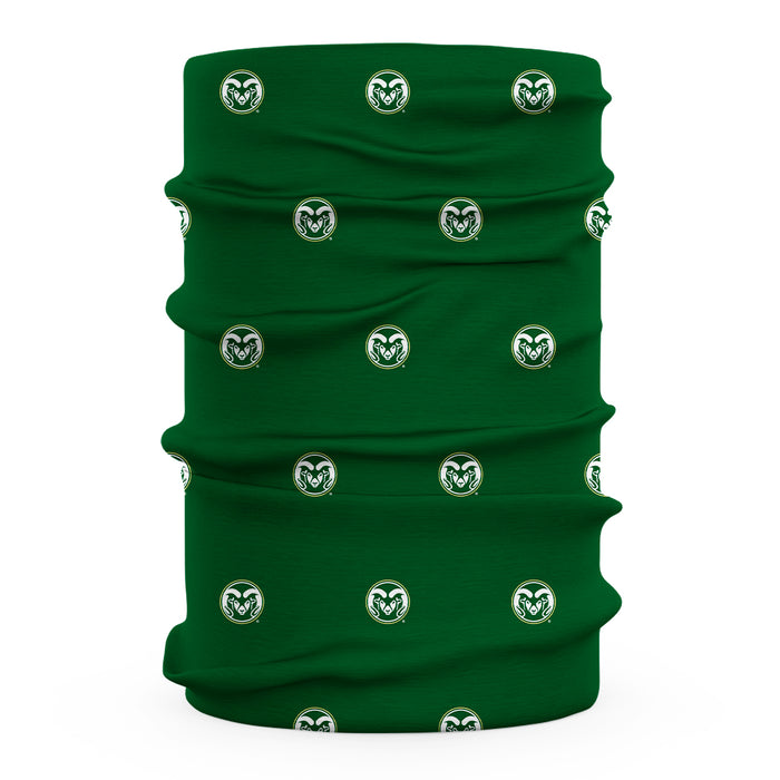 Colorado State Rams CSU Vive La Fete All Over Logo Game Day Collegiate Face Cover Soft 4-Way Stretch Two Ply Neck Gaiter - Vive La Fête - Online Apparel Store
