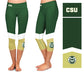 Colorado State Rams CSU Vive La Fete Game Day Collegiate Ankle Color Block Girls Green Gold Capri Leggings - Vive La Fête - Online Apparel Store