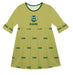 Colorado State Rams CSU Vive La Fete Girls Game Day 3/4 Sleeve Solid Gold All Over Logo on Skirt
