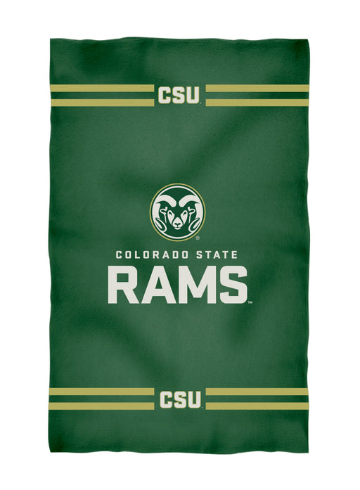 Colorado State Rams CSU Vive La Fete Game Day Absorbent Premium Green Beach Bath Towel 31 x 51 Logo and Stripes