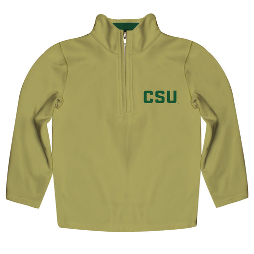 Colorado State Rams CSU Vive La Fete Game Day Solid Gold Quarter Zip Pullover Sleeves