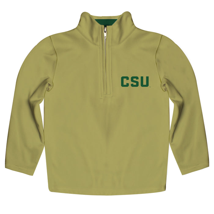 Colorado State Rams CSU Vive La Fete Game Day Solid Gold Quarter Zip Pullover Sleeves