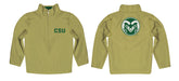 Colorado State Rams CSU Vive La Fete Game Day Solid Gold Quarter Zip Pullover Sleeves - Vive La Fête - Online Apparel Store