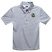 Colorado State Rams CSU Embroidered Gray Stripes Short Sleeve Polo Box Shirt