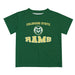 Colorado State Rams CSU Vive La Fete Boys Game Day V3 Green Short Sleeve Tee Shirt