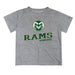 Colorado State Rams CSU Vive La Fete State Map Heather Gray Short Sleeve Tee Shirt