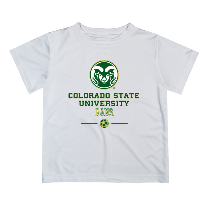 Colorado State Rams CSU Vive La Fete Soccer V1 White Short Sleeve Tee Shirt