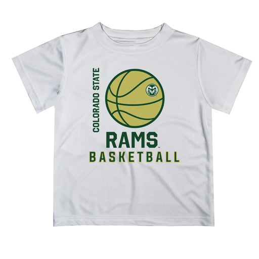 Colorado State Rams CSU Vive La Fete Basketball V1 White Short Sleeve Tee Shirt