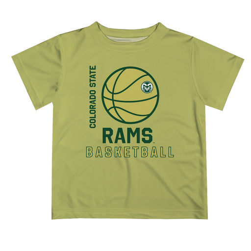 Colorado State Rams CSU Vive La Fete Basketball V1 Gold Short Sleeve Tee Shirt