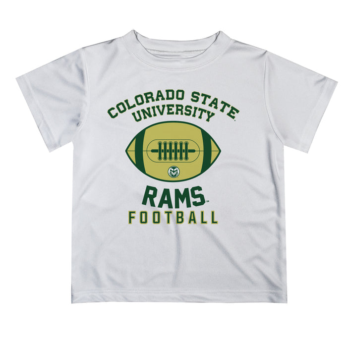 Colorado State Rams CSU Vive La Fete Football V2 White Short Sleeve Tee Shirt