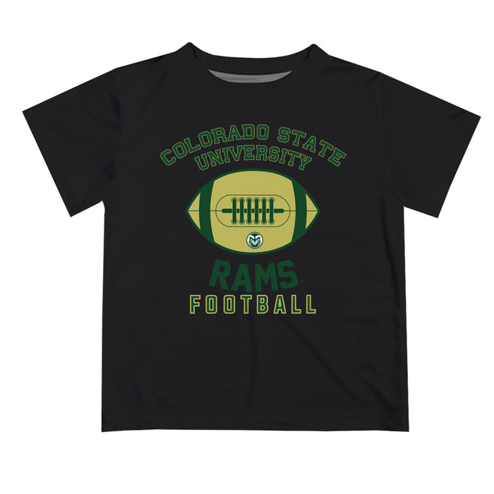 Colorado State Rams CSU Vive La Fete Football V2 Black Short Sleeve Tee Shirt