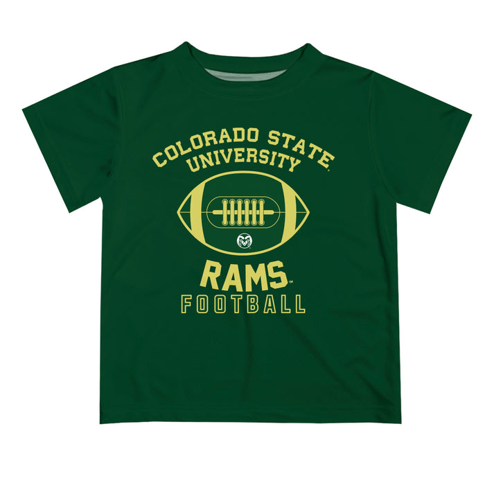 Colorado State Rams CSU Vive La Fete Football V2 Green Short Sleeve Tee Shirt