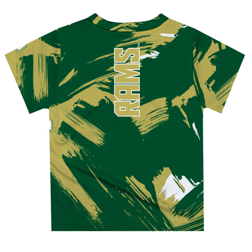 Colorado State Rams CSU Vive La Fete Boys Game Day Green Short Sleeve Tee Paint Brush - Vive La Fête - Online Apparel Store
