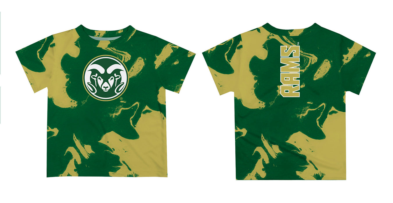 Colorado State Rams CSU Vive La Fete Marble Boys Game Day Green Short Sleeve Tee - Vive La Fête - Online Apparel Store