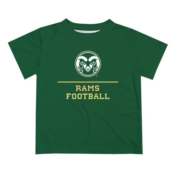 Colorado State Rams CSU Vive La Fete Football V1 Green Short Sleeve Tee Shirt