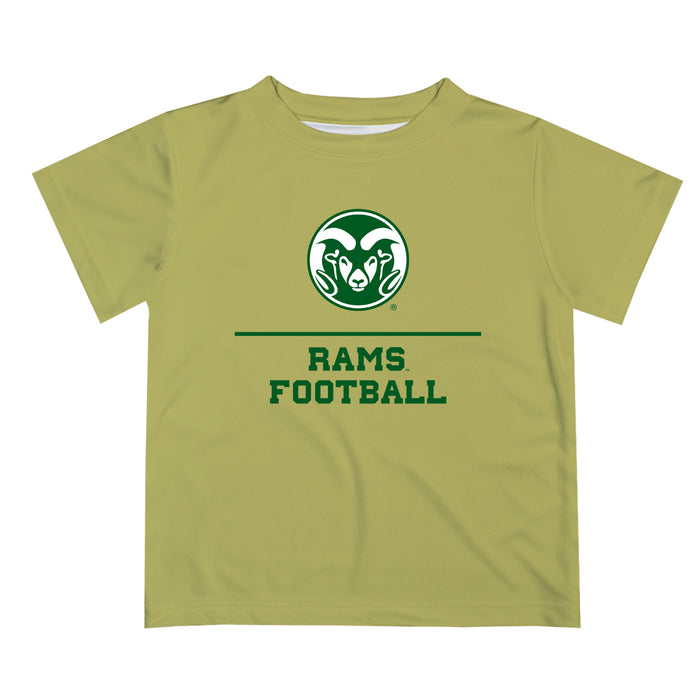 Colorado State Rams CSU Vive La Fete Football V1 Gold Short Sleeve Tee Shirt