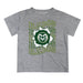 Colorado State Rams CSU Vive La Fete Heather Gray Art V1 Short Sleeve Tee Shirt