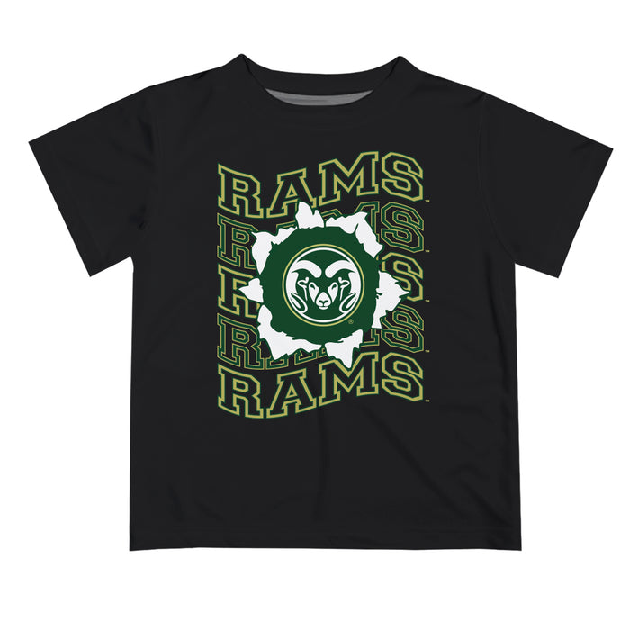 Colorado State Rams CSU Vive La Fete Black Art V1 Short Sleeve Tee Shirt