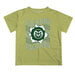Colorado State Rams CSU Vive La Fete Gold Art V1 Short Sleeve Tee Shirt