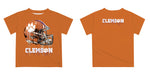 Clemson Tigers Original Dripping Football Helmet Orange T-Shirt by Vive La Fete - Vive La Fête - Online Apparel Store