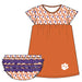Clemson Cap Sleeve Dress and Bloomer - Vive La Fête - Online Apparel Store