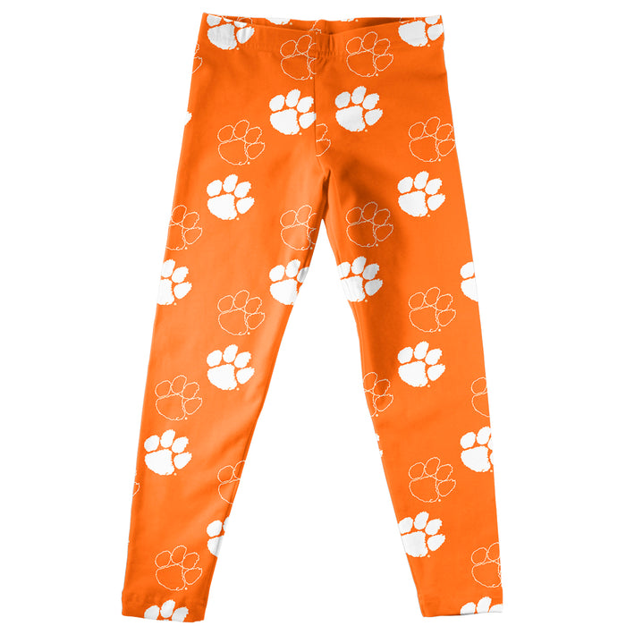 Clemson Tigers All Over Logo Orange Leggings - Vive La Fête - Online Apparel Store