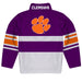Clemson Tigers Logo Stripes Purple Long Sleeve Quarter Zip Sweatshirt - Vive La Fête - Online Apparel Store