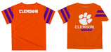 Clemson Stripe Orange Boys Tee Shirt Short Sleeve - Vive La Fête - Online Apparel Store