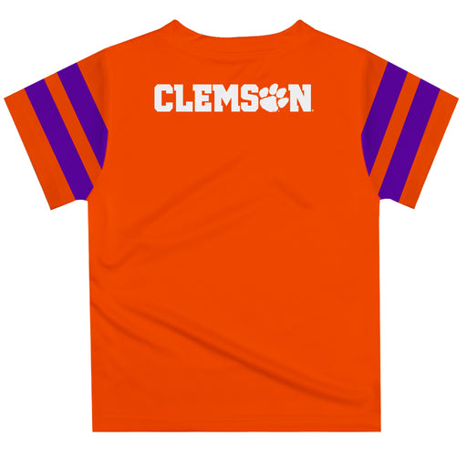 Clemson Stripe Orange Boys Tee Shirt Short Sleeve - Vive La Fête - Online Apparel Store