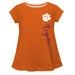 Clemson Tigers Orange Solid Short Sleeve Girls Laurie Top - Vive La Fête - Online Apparel Store