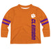 Clemson Tigers Stripes Orange Long Sleeve Tee Shirt - Vive La Fête - Online Apparel Store