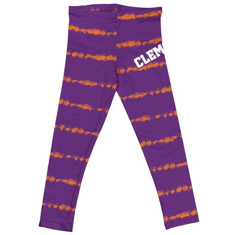 Clemson Tie Dye Purple Leggings - Vive La Fête - Online Apparel Store