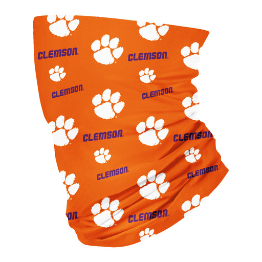 Clemson Tigers All Over Logo Orange Neck Gaiter - Vive La Fête - Online Apparel Store