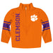 Clemson Stripes Orange Long Sleeve Quarter Zip Sweatshirt - Vive La Fête - Online Apparel Store