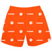 Clemson Tigers Vive La Fete Boys Game Day All Over Logo Elastic Waist Classic Play Orange Pull On Short