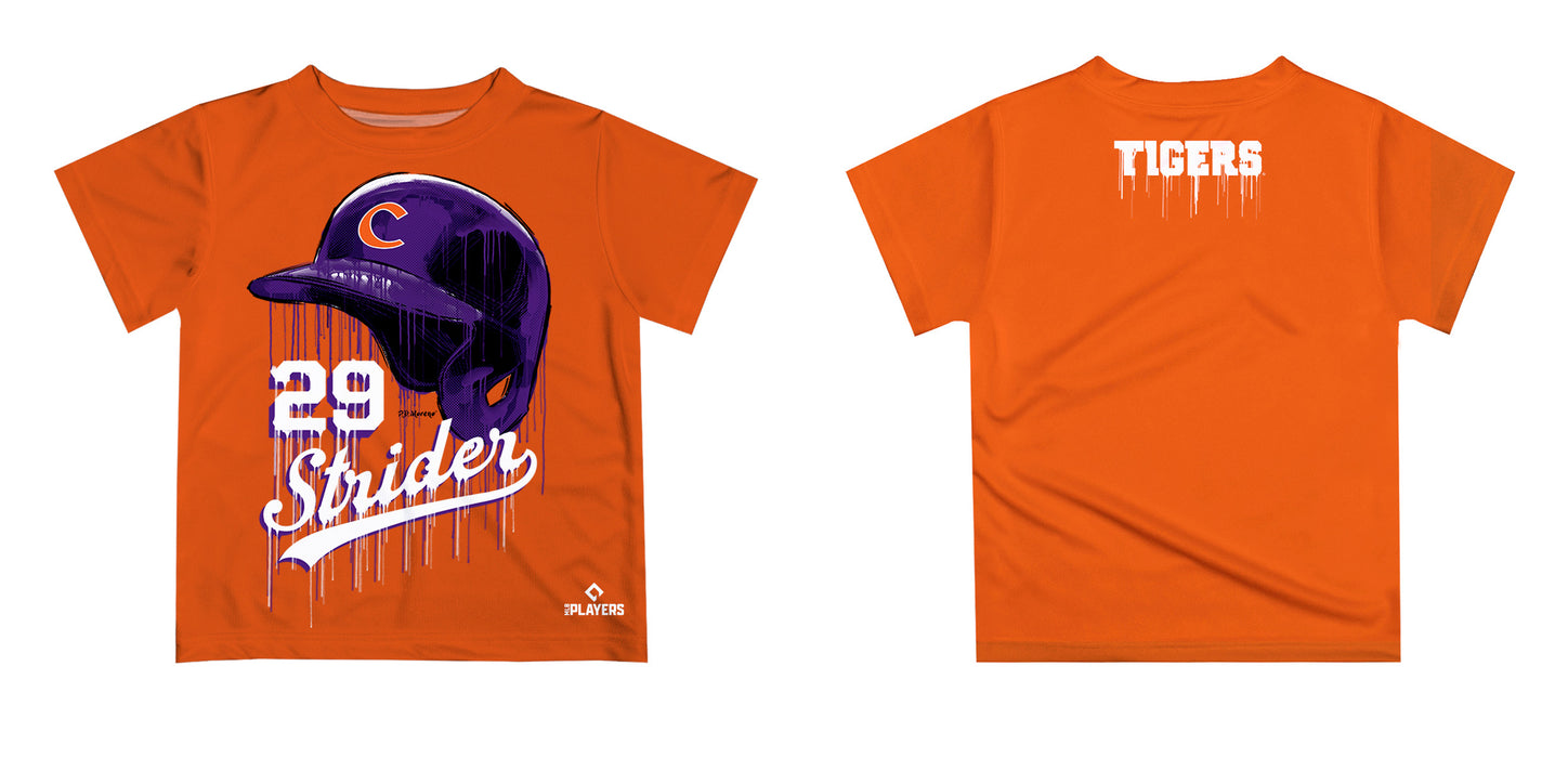 MLB Players Association Spencer Strider Clemson Tigers MLBPA Officially Licensed by Vive La Fete Dripping T-Shirt - Vive La Fête - Online Apparel Store