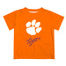 Clemson Tigers Vive La Fete Script V1 Orange Short Sleeve Tee Shirt